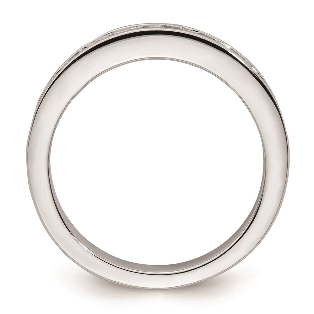 14K Weißgold Ehering mit natürlichen Diamanten
