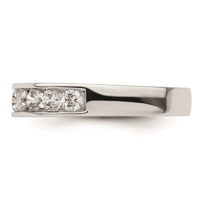 14K Weißgold Ehering mit natürlichen Diamanten