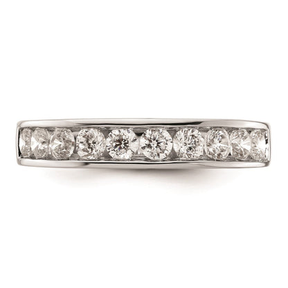 14K Weißgold Ehering mit natürlichen Diamanten