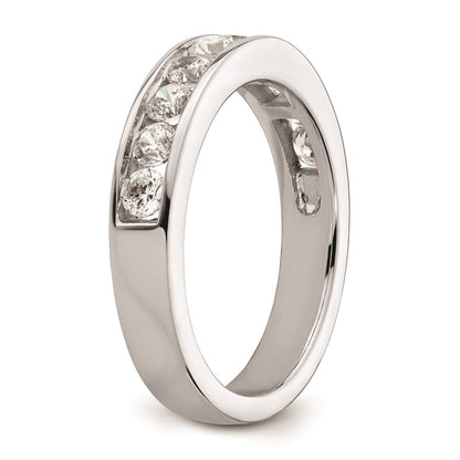 14K Weißgold Ehering mit natürlichen Diamanten