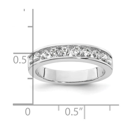 14K Weißgold Ehering mit natürlichen Diamanten