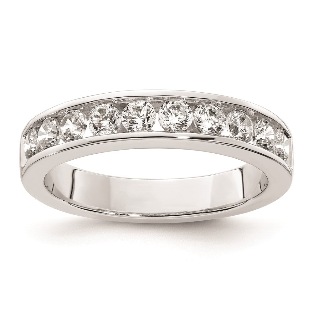 14K Weißgold Ehering mit natürlichen Diamanten