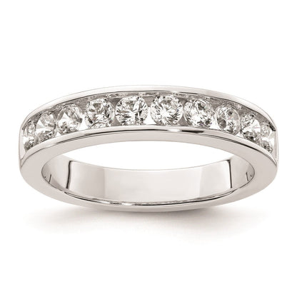 14K Weißgold Ehering mit natürlichen Diamanten