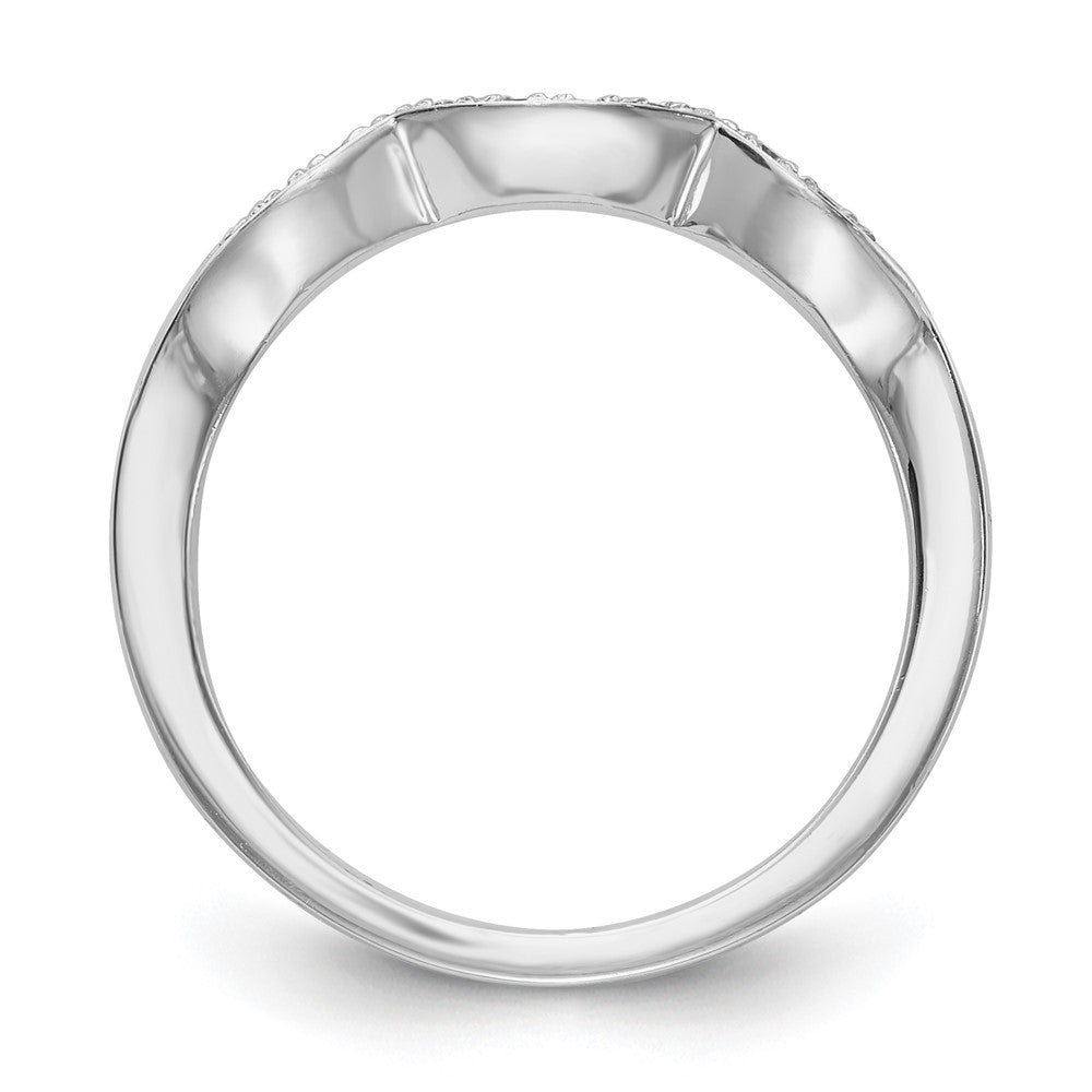 14K Weißgold Ehering mit natürlichen Diamanten