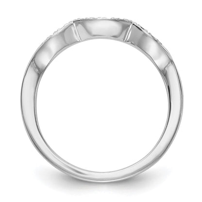 14K Weißgold Ehering mit natürlichen Diamanten