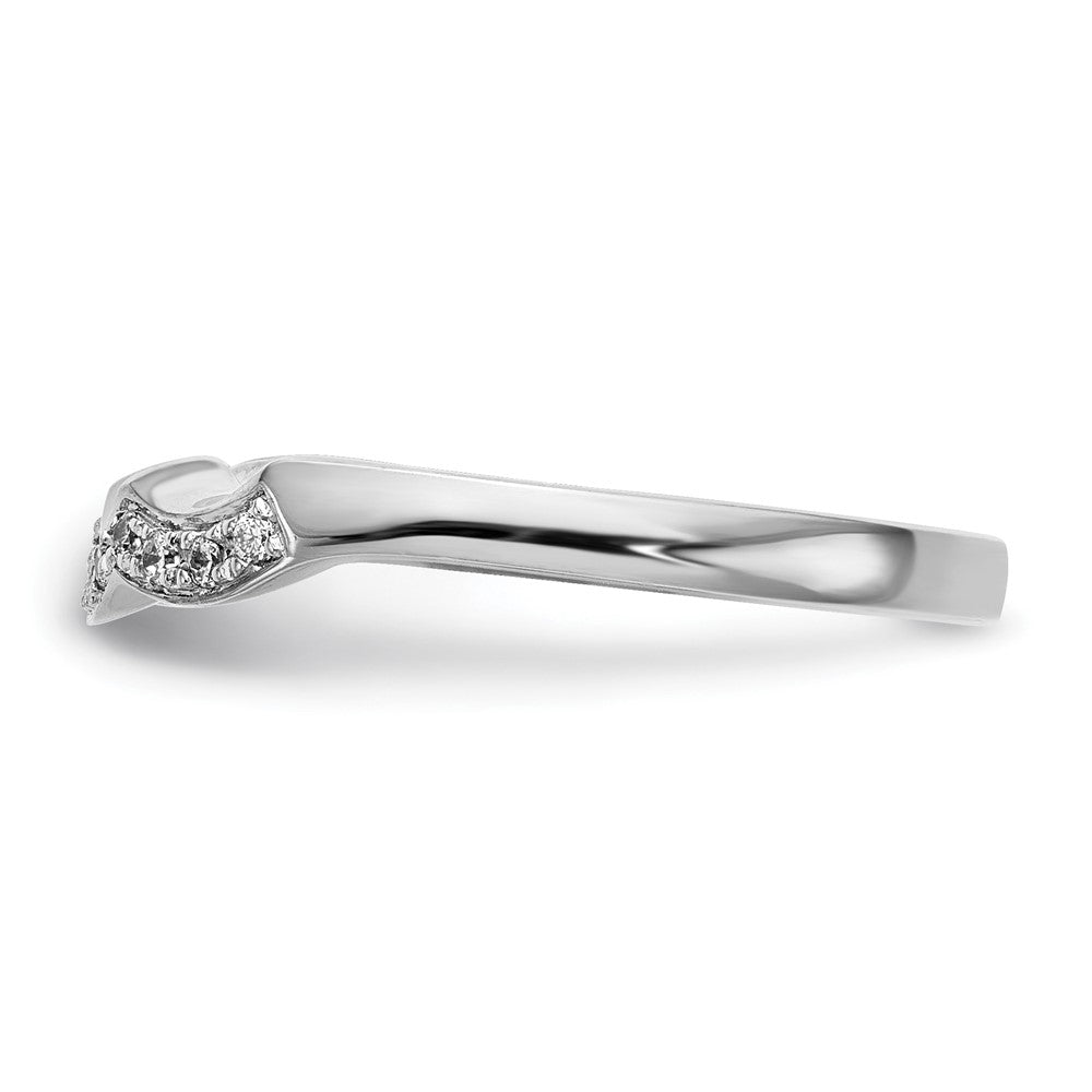 14K Weißgold Ehering mit natürlichen Diamanten