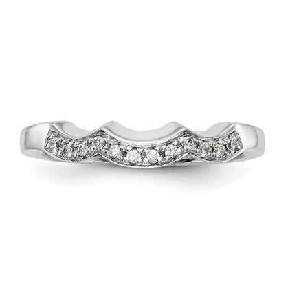 14K Weißgold Ehering mit natürlichen Diamanten