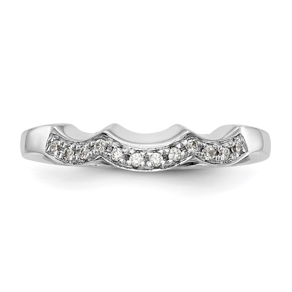 14K Weißgold Ehering mit natürlichen Diamanten