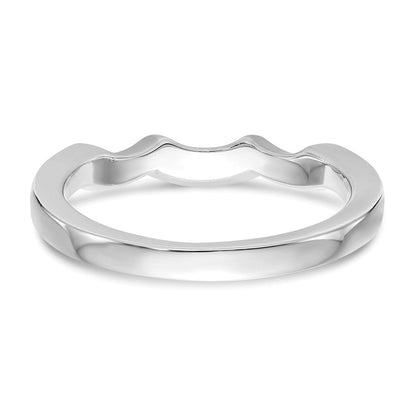 14K Weißgold Ehering mit natürlichen Diamanten