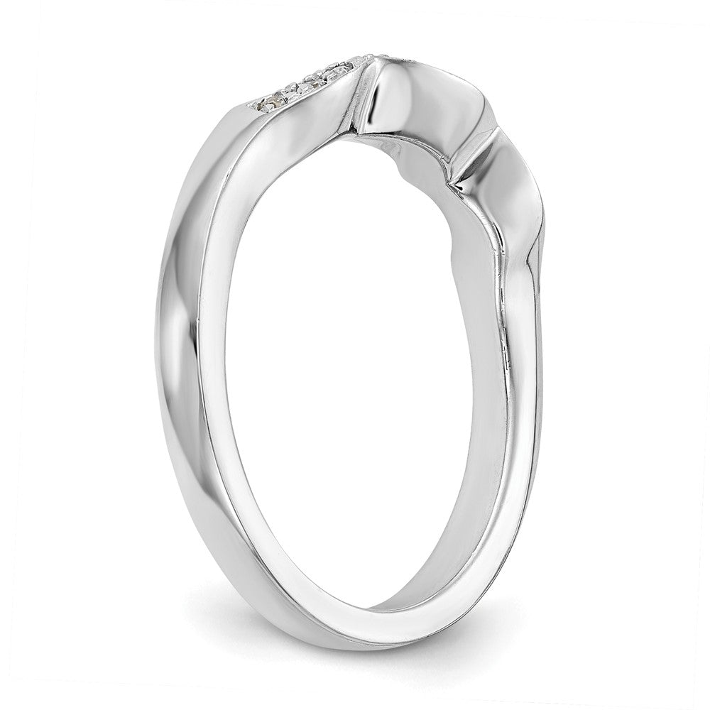 Ehering aus 14K Weißgold mit natürlichen Diamanten