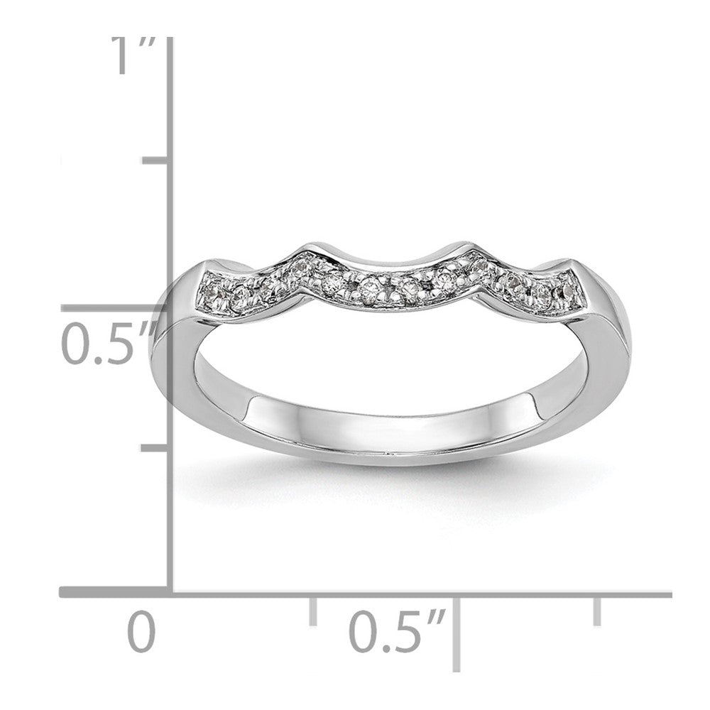 14K Weißgold Ehering mit 0,125 ct. im Labor gezüchteten Diamanten, VS/SI+ G+