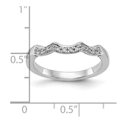 14K Weißgold Ehering mit natürlichen Diamanten