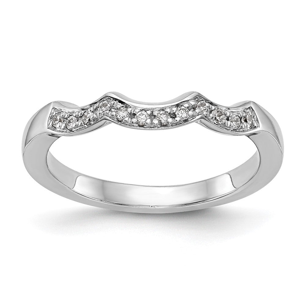 14K Weißgold Ehering mit natürlichen Diamanten