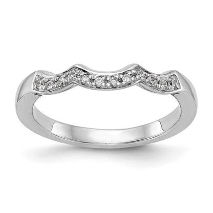 14K Weißgold Ehering mit natürlichen Diamanten