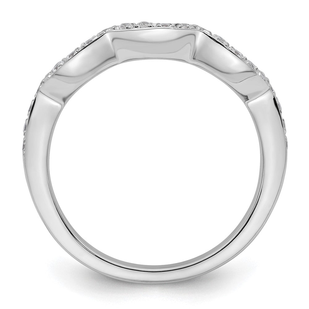 14K Weißgold Ehering mit natürlichen Diamanten
