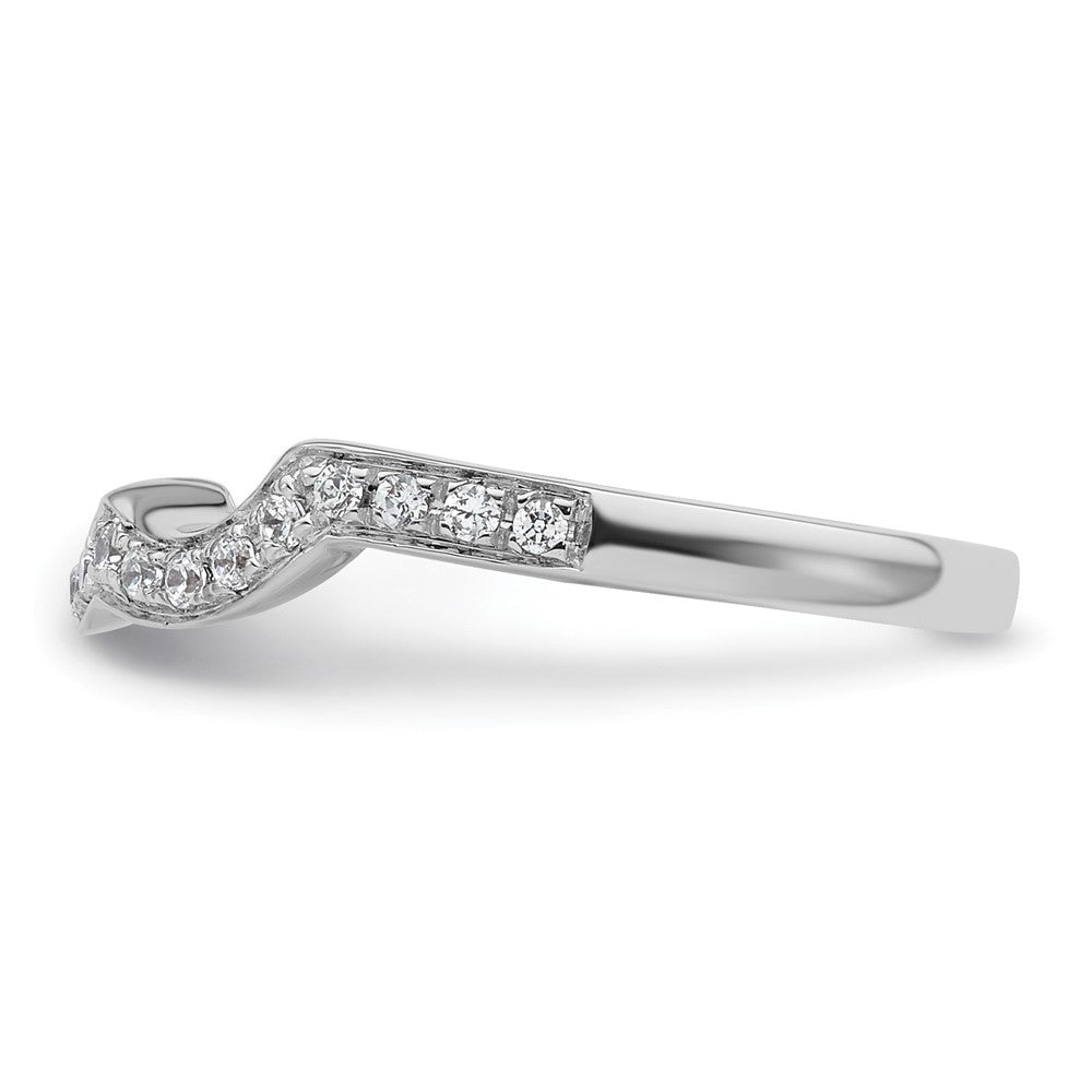 14K Weißgold Ehering mit natürlichen Diamanten