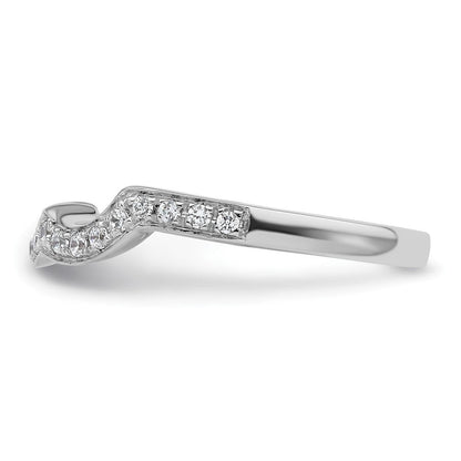14K Weißgold Ehering mit natürlichen Diamanten