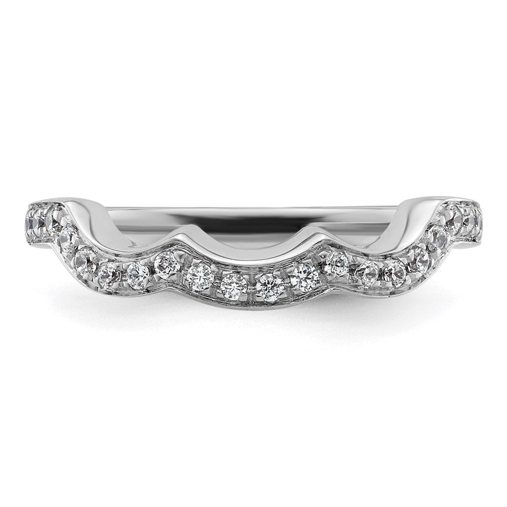 14K Weißgold Ehering mit natürlichen Diamanten