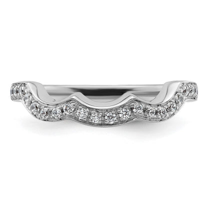 14K Weißgold Ehering mit natürlichen Diamanten