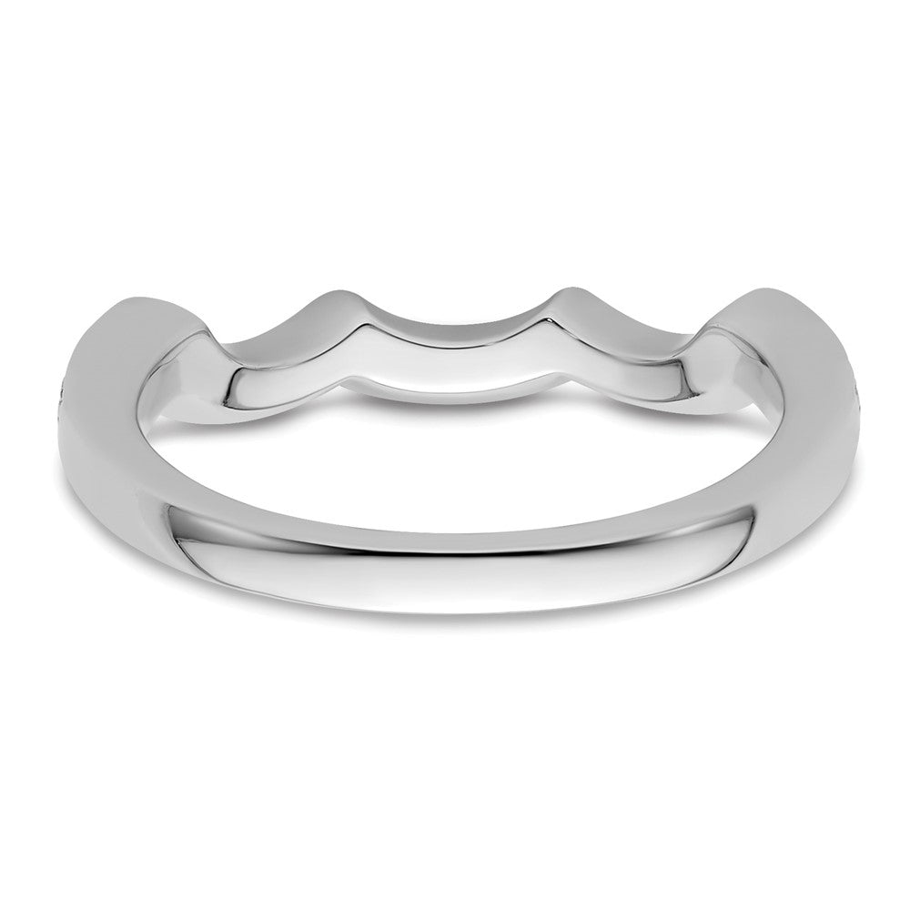 14K Weißgold Ehering mit natürlichen Diamanten