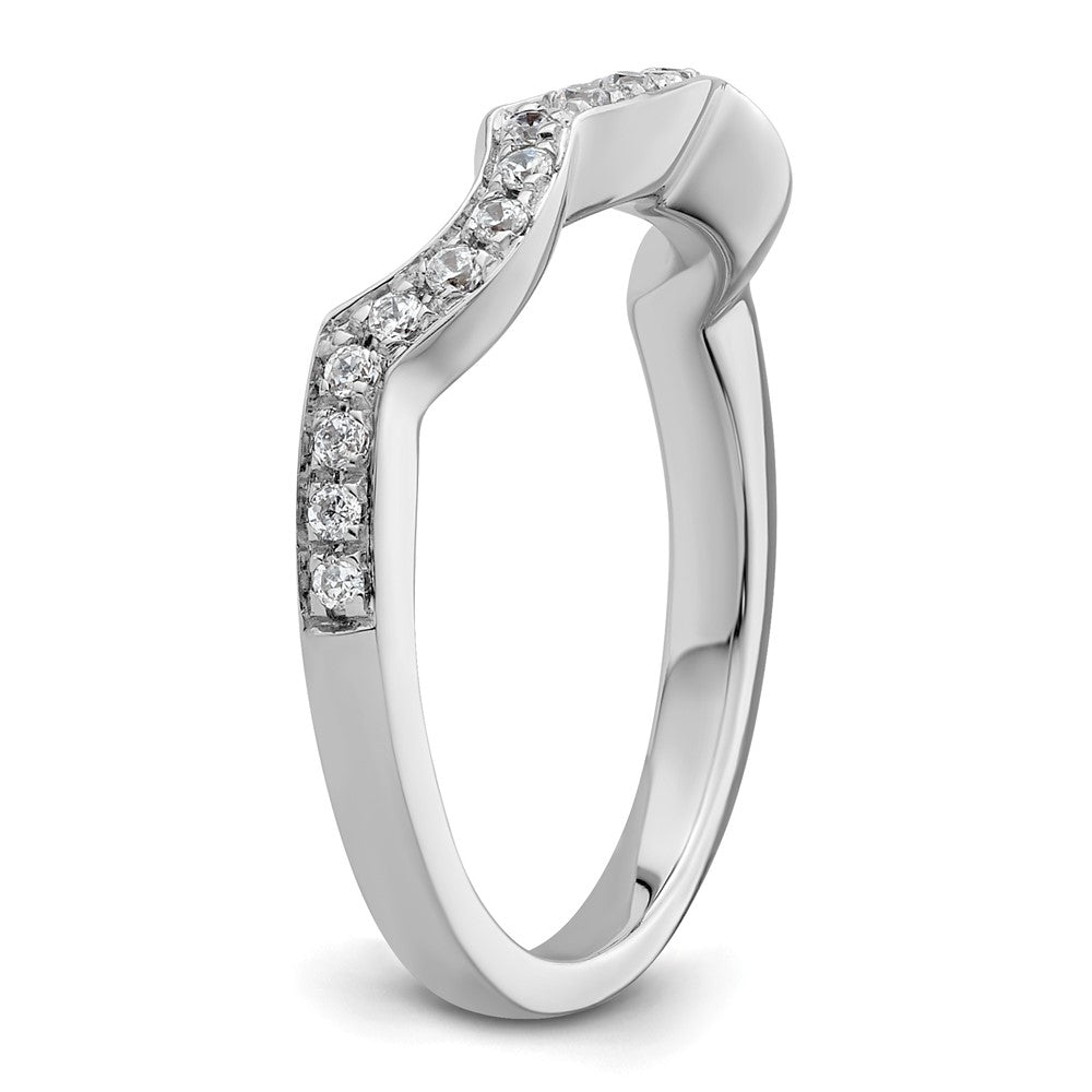 14K Weißgold Ehering mit natürlichen Diamanten