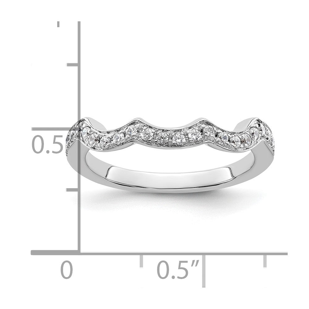14K Weißgold Ehering mit natürlichen Diamanten