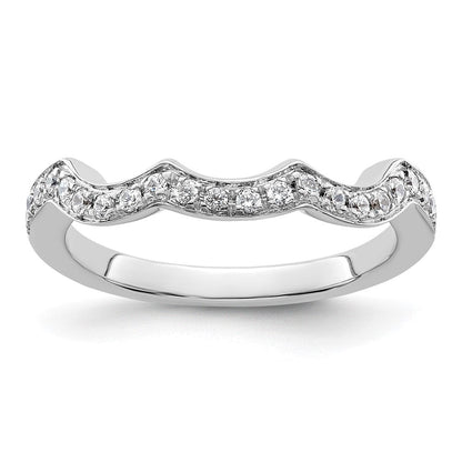 14K Weißgold Ehering mit natürlichen Diamanten