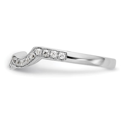 14K Weißgold Ehering mit natürlichen Diamanten