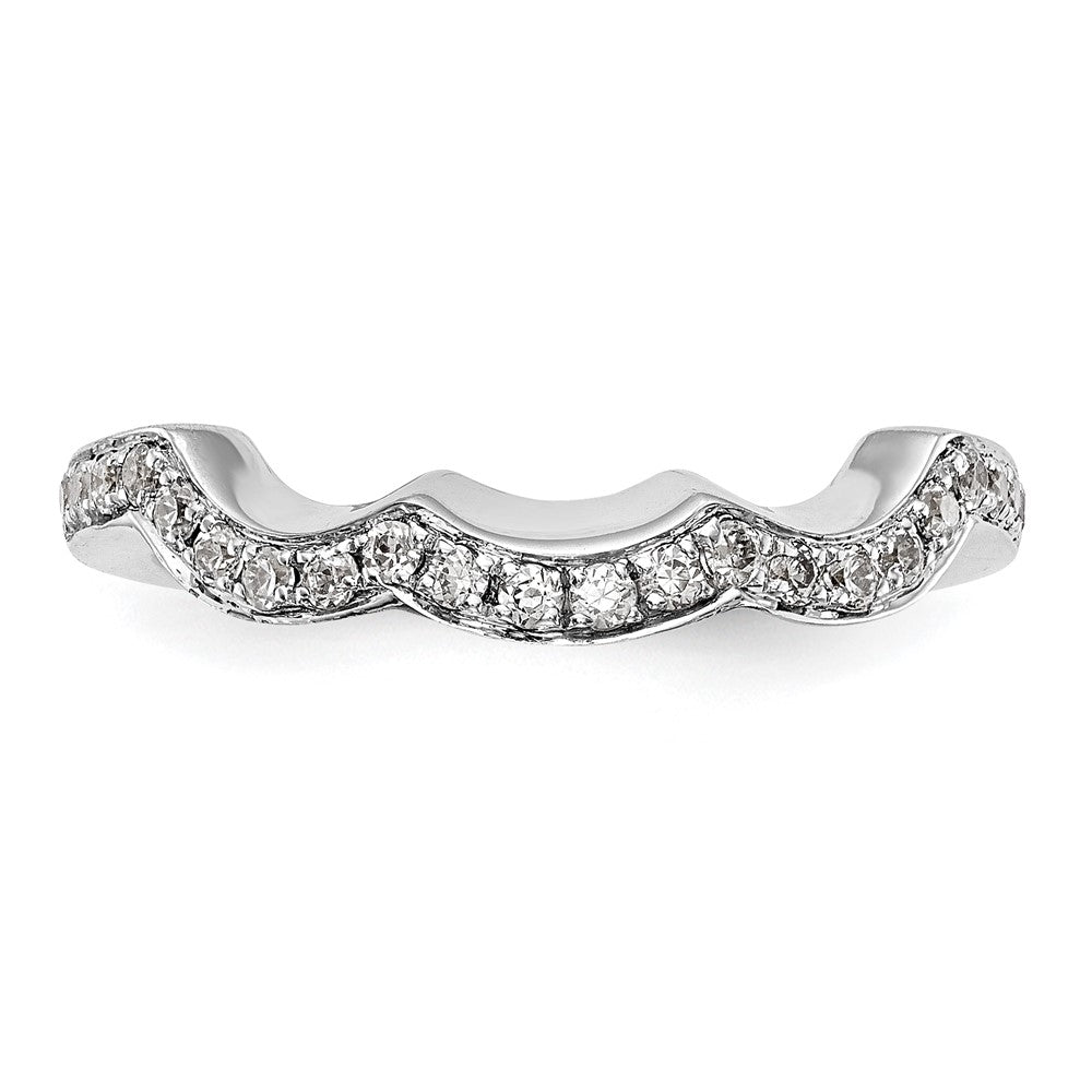 14K Weißgold Ehering mit natürlichen Diamanten