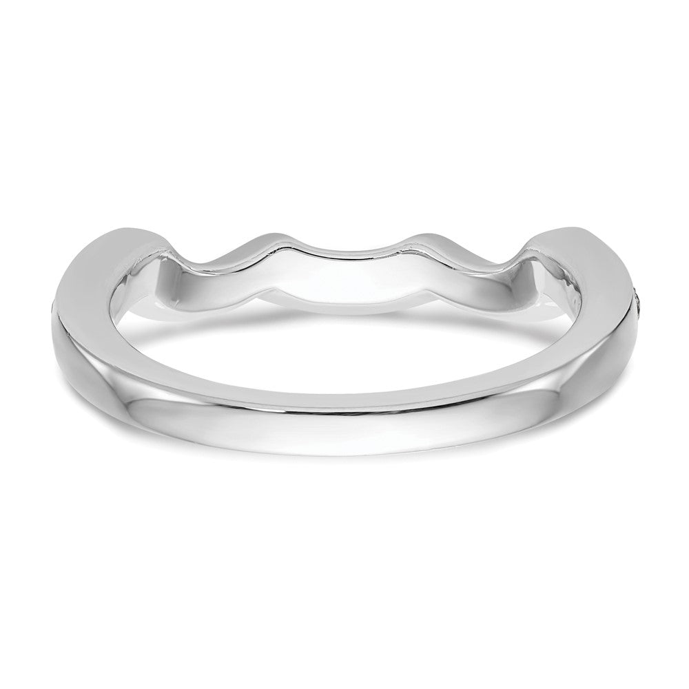 14K Weißgold Ehering mit natürlichen Diamanten
