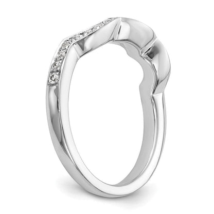 14K Weißgold Ehering mit natürlichen Diamanten