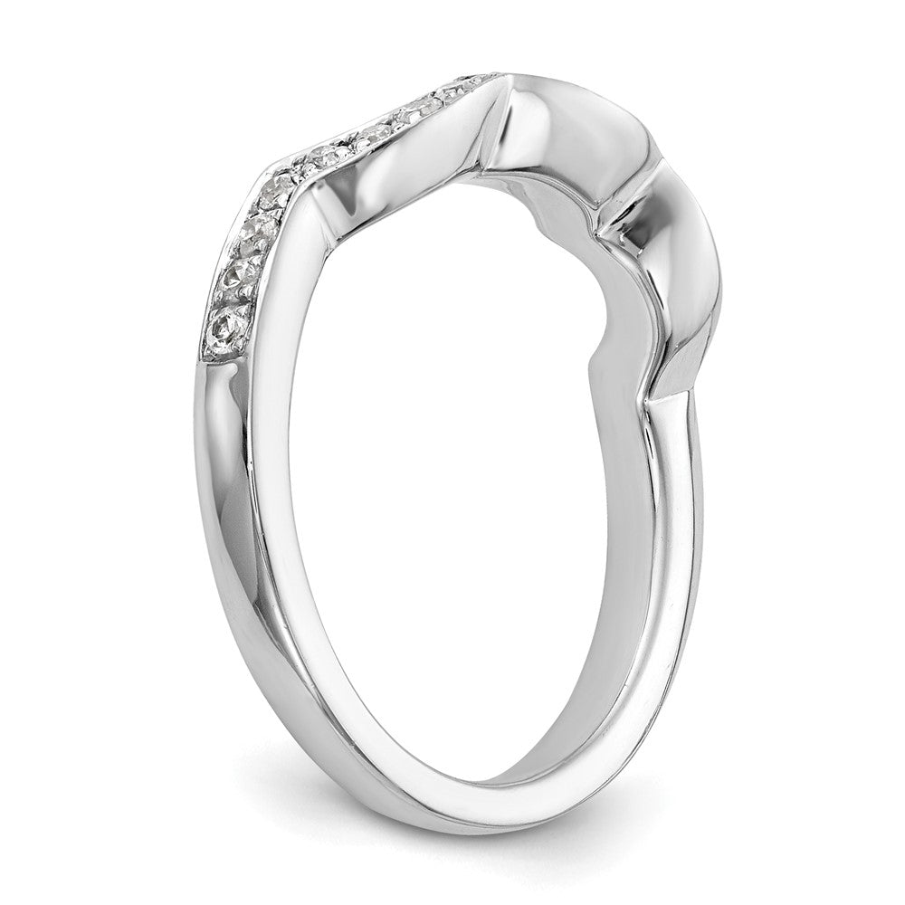 14K Weißgold Ehering mit natürlichen Diamanten