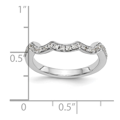 14K Weißgold Ehering mit natürlichen Diamanten