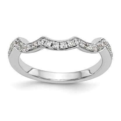 14K Weißgold Ehering mit natürlichen Diamanten