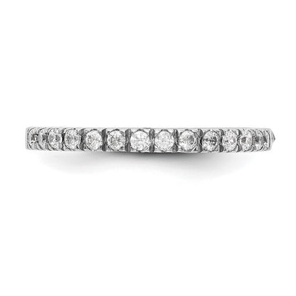 14K Weißgold Damen-Ehering mit natürlichen Diamanten, 0,28 ct. Gesamtgewicht