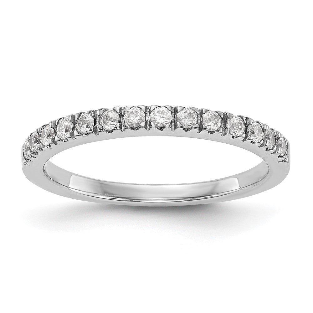 14K Weißgold Damen-Ehering mit natürlichen Diamanten, 0,28 ct. Gesamtgewicht