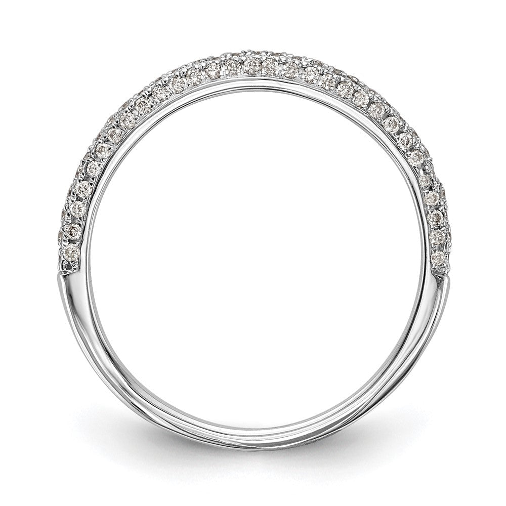 14K Weißgold Ehering mit natürlichen Diamanten
