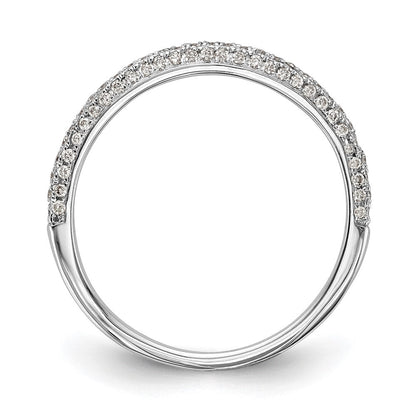 14K Weißgold Ehering mit natürlichen Diamanten
