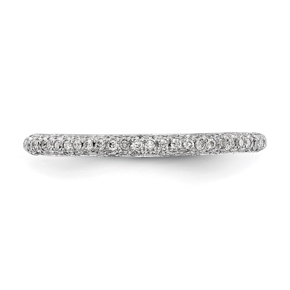 14K Weißgold Ehering mit natürlichen Diamanten
