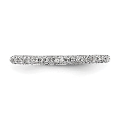 14K Weißgold Ehering mit natürlichen Diamanten