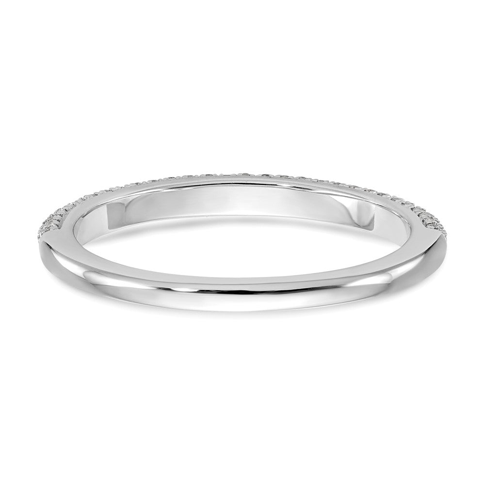 14K Weißgold Ehering mit natürlichen Diamanten