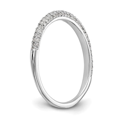 14K Weißgold Ehering mit natürlichen Diamanten