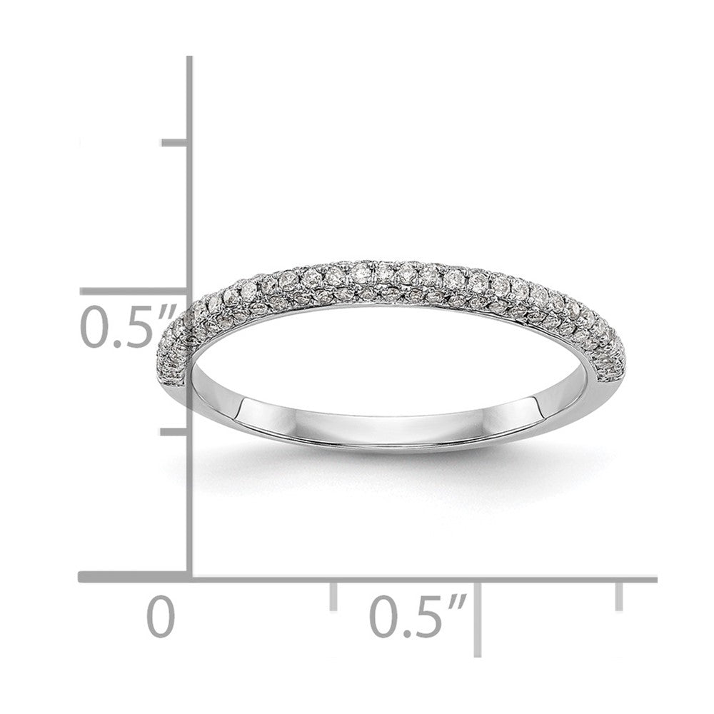 14K Weißgold Ehering mit natürlichen Diamanten