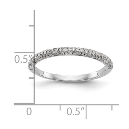 14K Weißgold Ehering mit natürlichen Diamanten