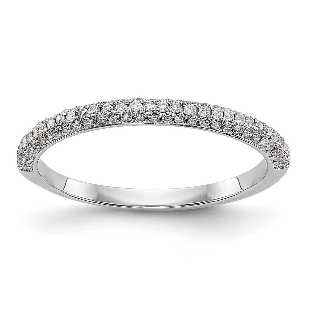14K Weißgold Ehering mit natürlichen Diamanten