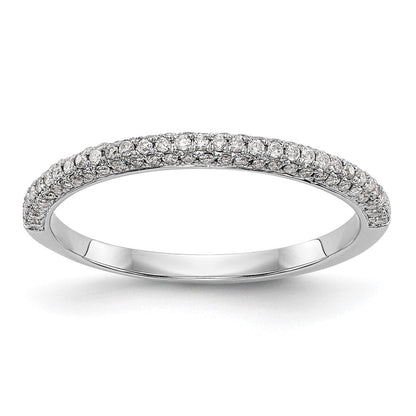 14K Weißgold Ehering mit natürlichen Diamanten