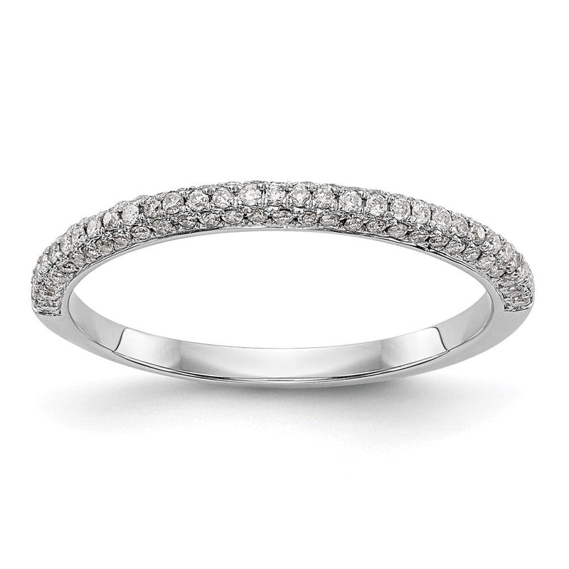 14K Weißgold Ehering mit natürlichen Diamanten