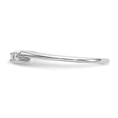14K Weißgold Ehering mit natürlichen Diamanten