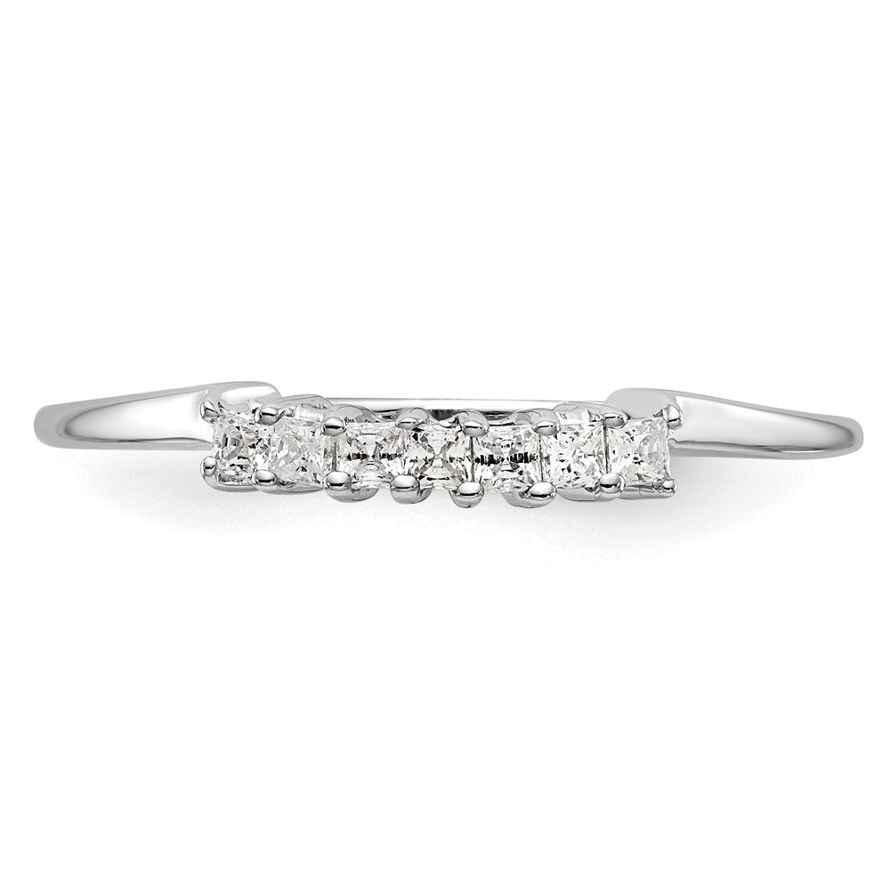 14K Weißgold Ehering mit natürlichen Diamanten