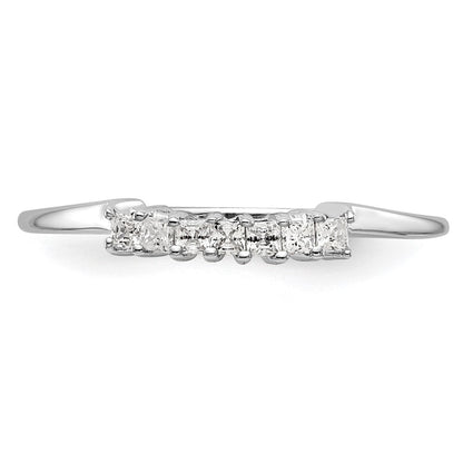 14K Weißgold Ehering mit natürlichen Diamanten